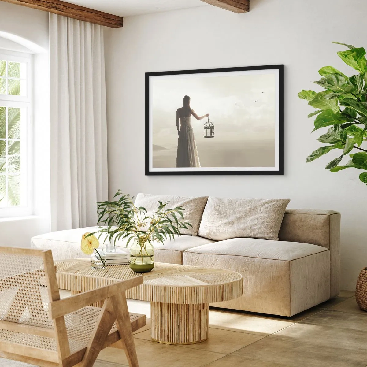 Affiche dans un cadre noir - Poster - Soi libre - 50x40 cm