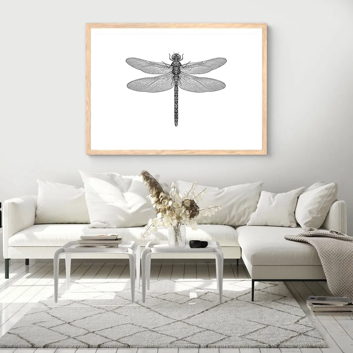 Affiche dans un chêne clair - Poster - Précision de la nature - 100x70 cm