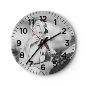 Horloge murale - Pendule murale - Hello! Ici les années 50 - 40x40 cm