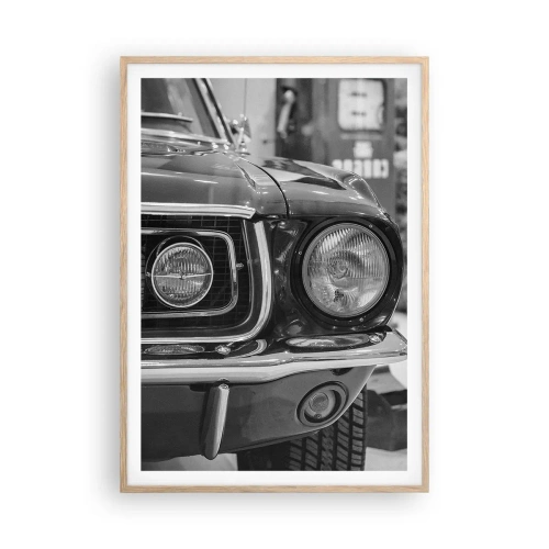 Affiche dans un chêne clair - Poster - Conduire dur - 70x100 cm