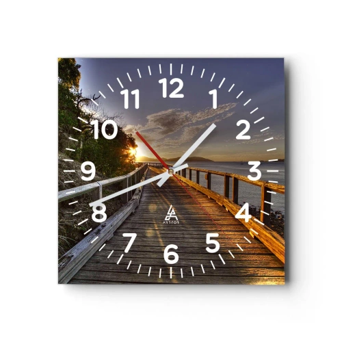 Horloge murale - Pendule murale - Aller, aller tout le temps en direction du soleil - 30x30 cm
