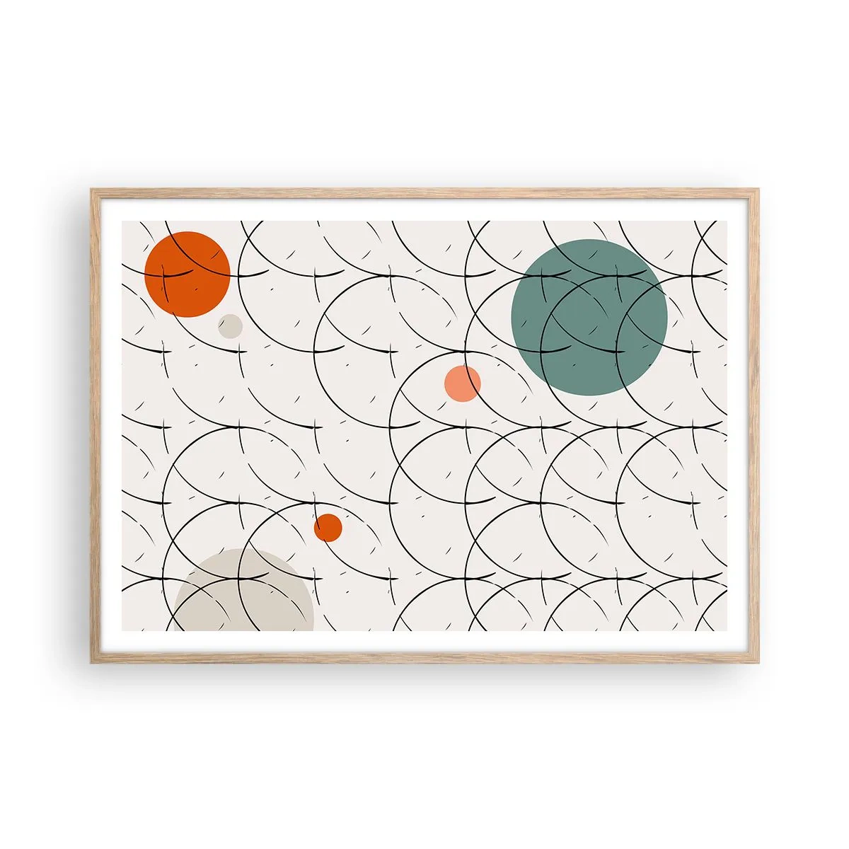 Affiche dans un chêne clair - Poster - Dans l'esprit pop art - 100x70 cm