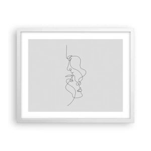 Affiche dans un cadre blanc - Poster - Chaleur de désir renaissant - 50x40 cm