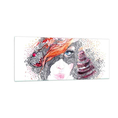 Impression sur verre - Image sur verre - Avec elle, c'est tous les jours la fête - 100x40 cm
