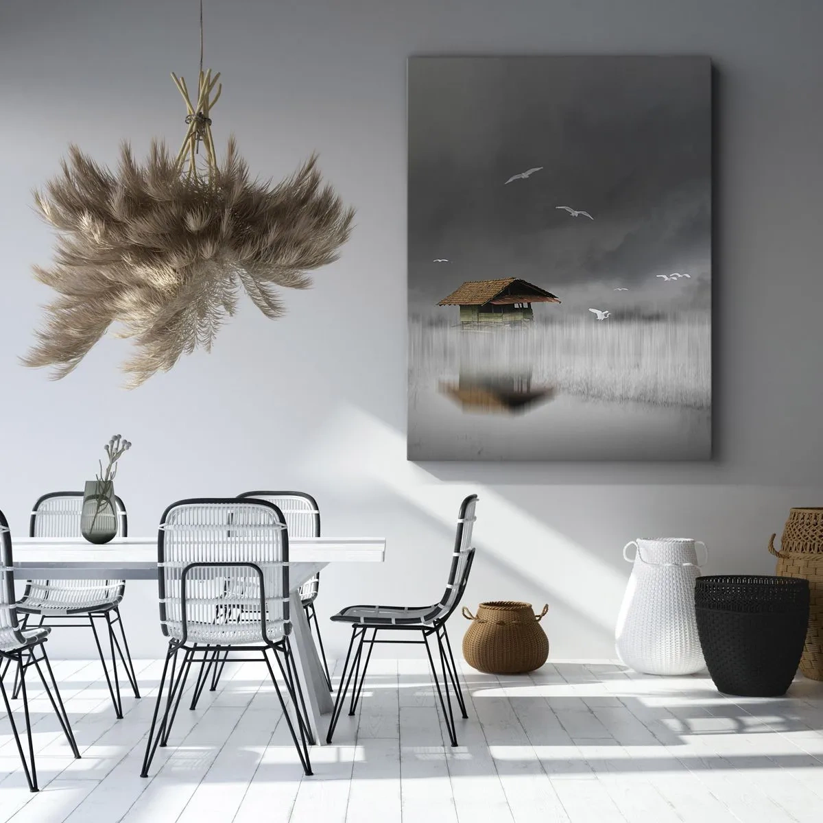 Impression sur toile - Image sur toile - A l'abri de la pluie - 45x80 cm
