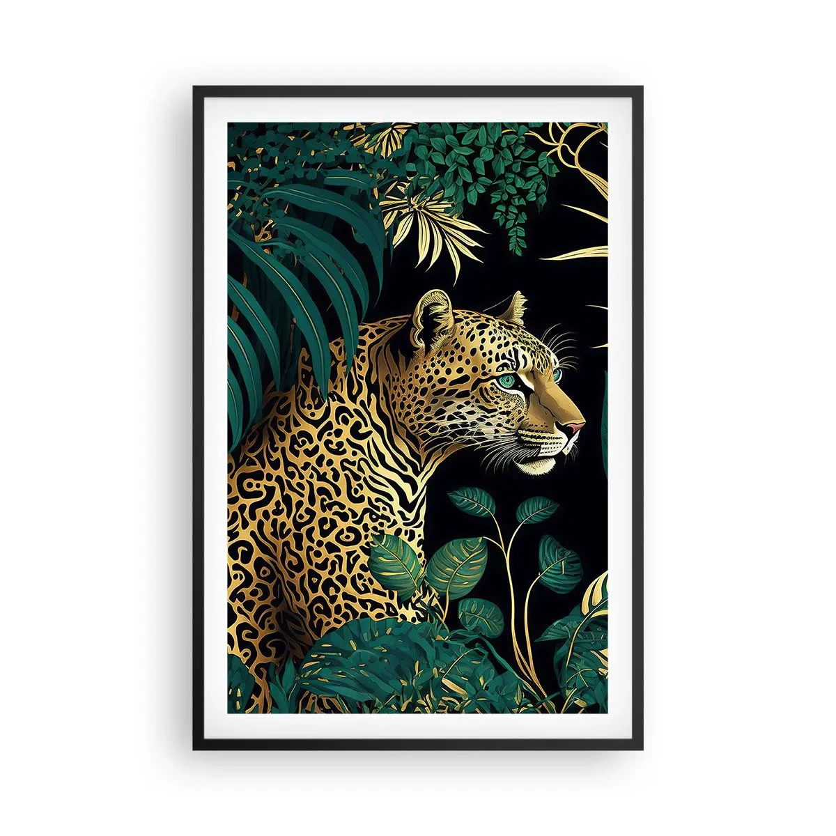 Affiche dans un cadre noir - Poster - Un hôte dans la jungle - 61x91 cm