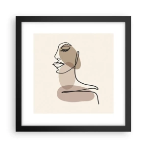 Affiche dans un cadre noir - Poster - S'écouter - 30x30 cm