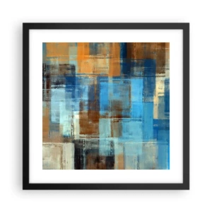 Affiche dans un cadre noir - Poster - A travers le voile bleu - 40x40 cm