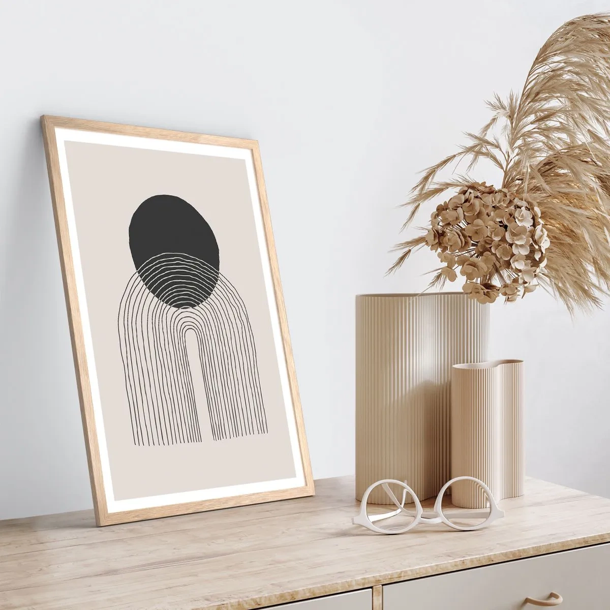 Affiche dans un chêne clair - Poster - Tremblement et confiance - 61x91 cm