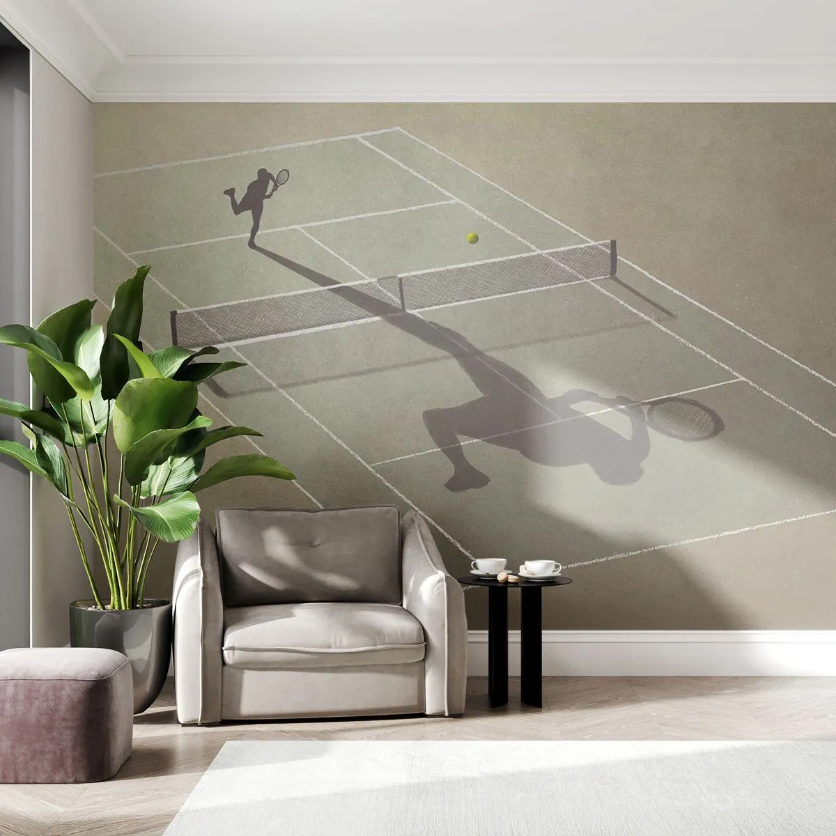 Papier Peint Photo Premium Canvas - Dépassement de soi - Tennis, Tribunaux, sport - 250x175 cm