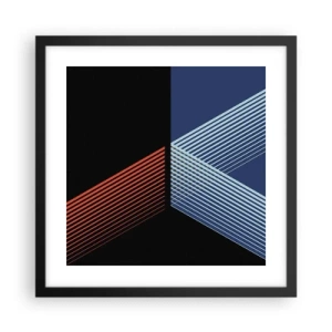 Affiche dans un cadre noir - Poster - Histoire simple - 40x40 cm