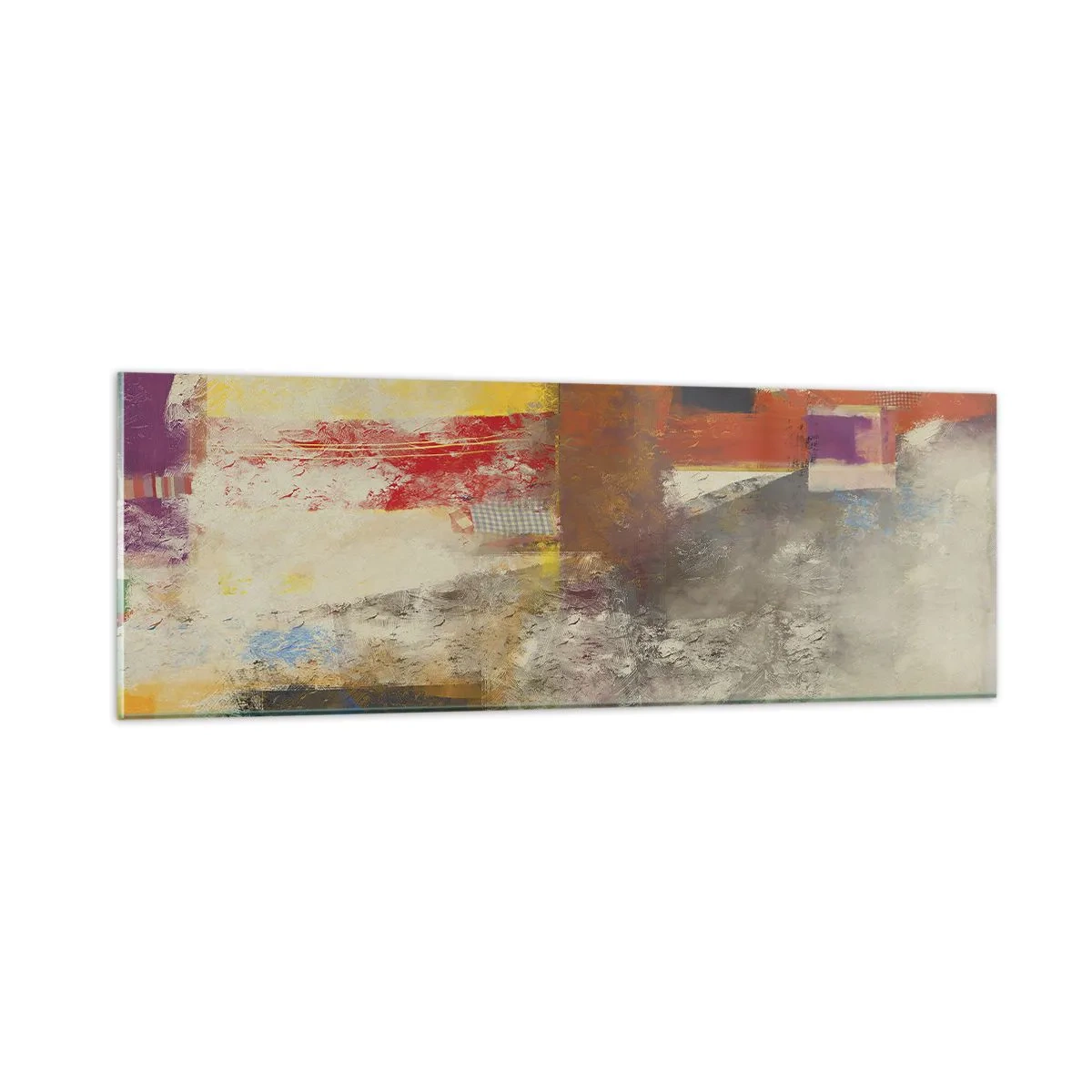 Impression sur verre - Image sur verre - Géométrie des couleurs - 90x30 cm