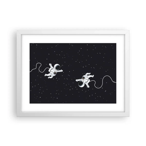 Affiche dans un cadre blanc - Poster - Sortie cosmique - 40x30 cm