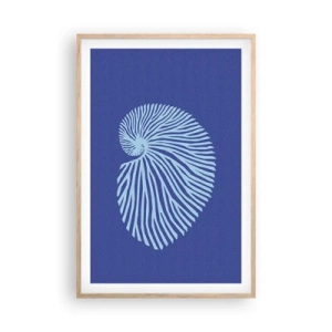 Affiche dans un chêne clair - Poster - La naissance de la coquille - 61x91 cm