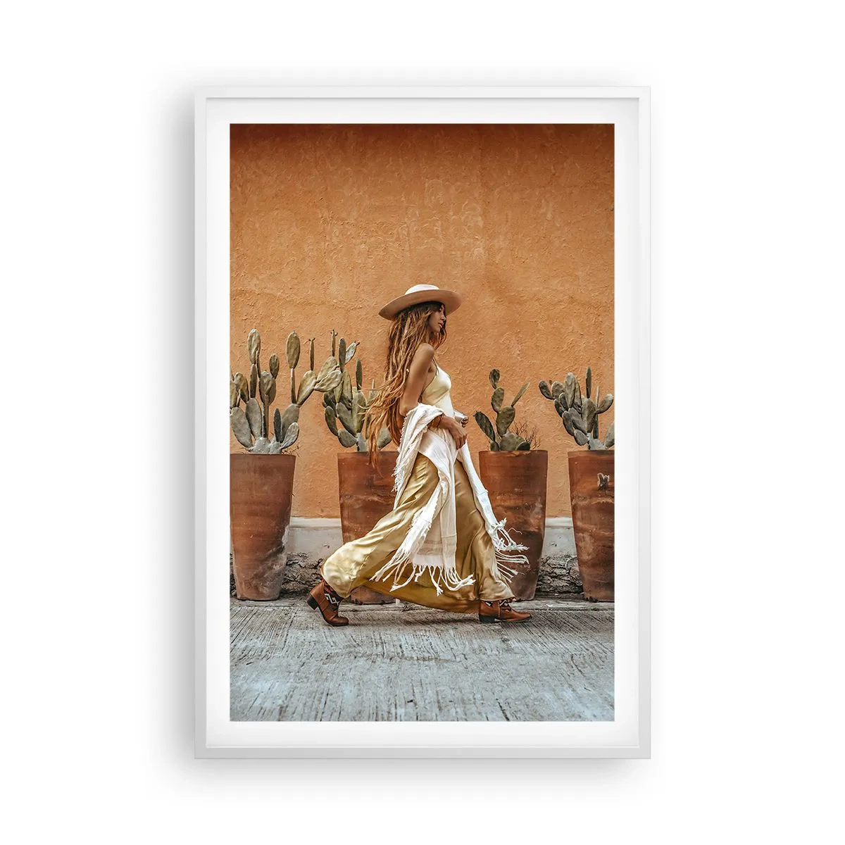 Affiche dans un cadre blanc - Poster - Style hippie - 61x91 cm