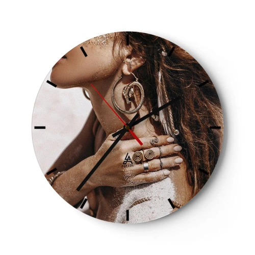 Horloge murale - Pendule murale - Reine des plages sauvages - 40x40 cm