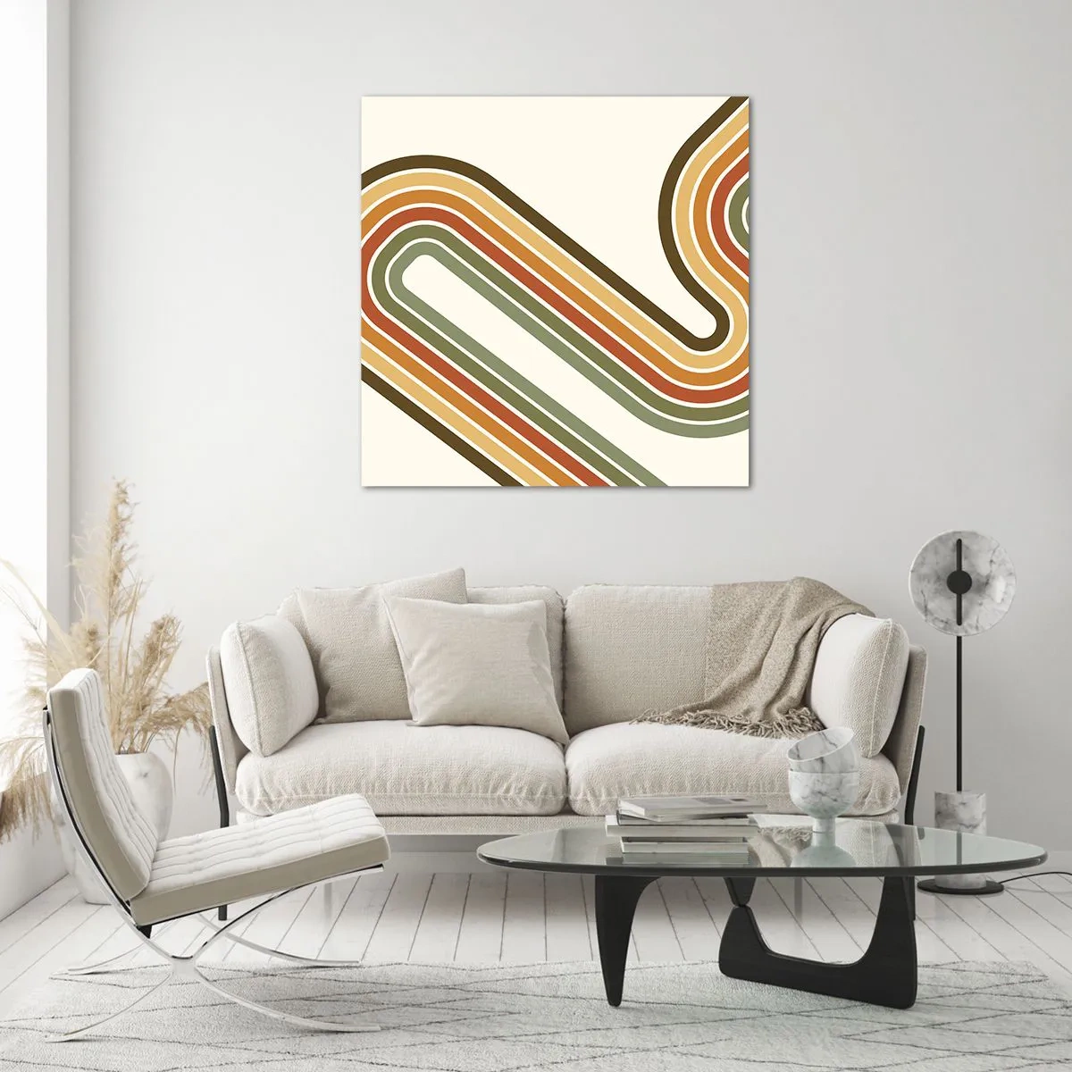 Impression sur verre - Image sur verre - En zig zag vers le but - 30x30 cm