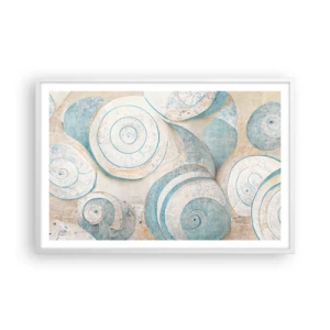 Affiche dans un cadre blanc - Poster - Que cache la coque ? - 91x61 cm