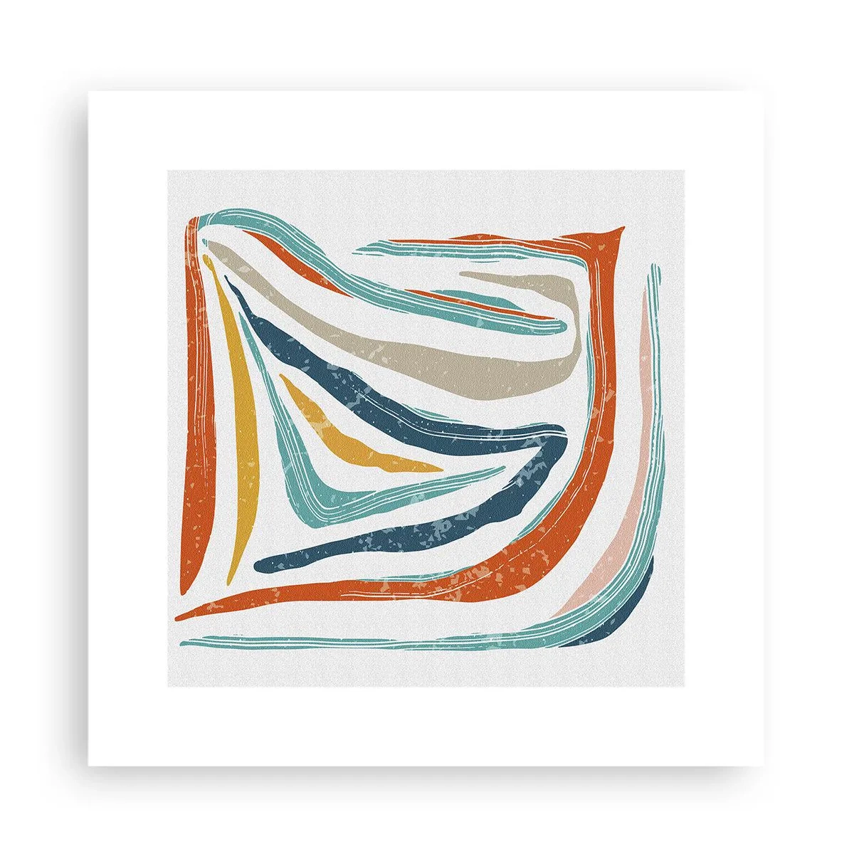 Affiche - Poster - Abstraction avec un sourire amical - 30x30 cm