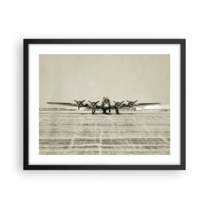 Affiche dans un cadre noir - Poster - Toujours prêt! - 50x40 cm