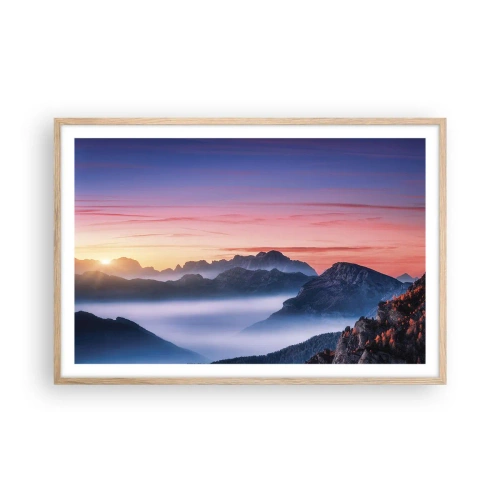 Affiche dans un chêne clair - Poster - Au-dessus des vallées - 91x61 cm