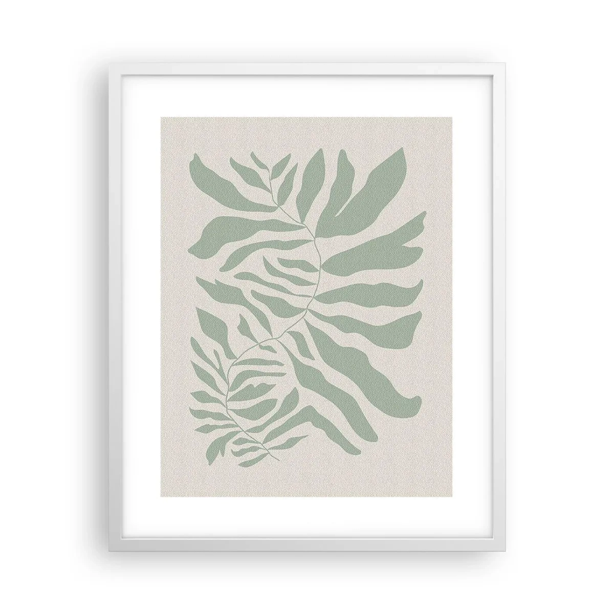 Affiche dans un cadre blanc - Poster - Brindille d'émeraude - 40x50 cm