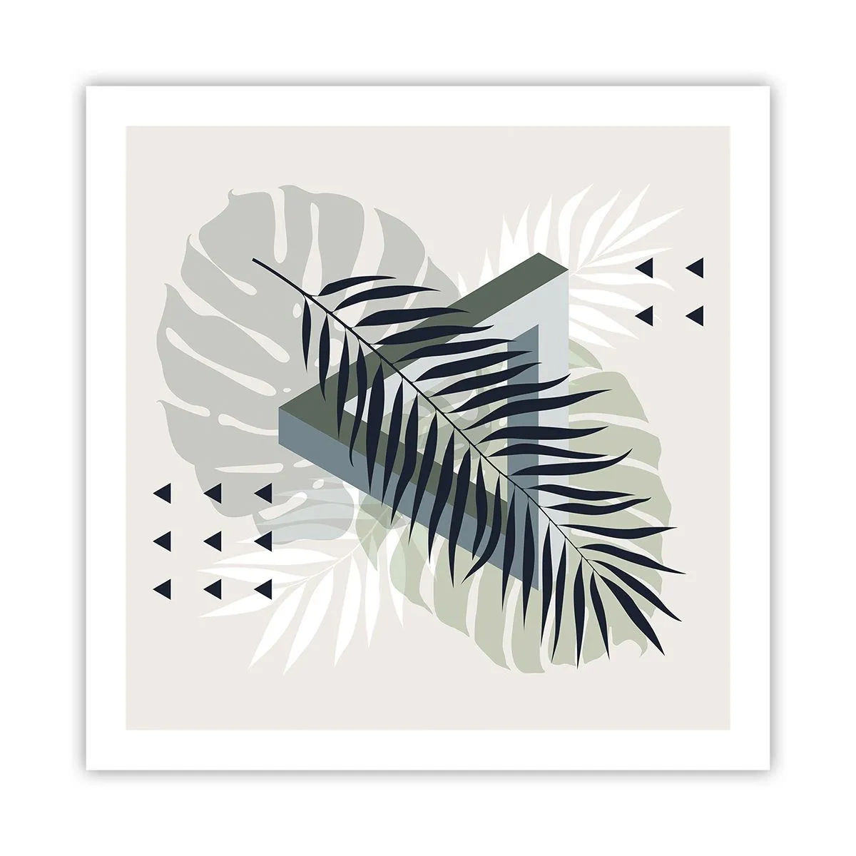 Affiche - Poster - Nature et géométrie - deux odres? - 60x60 cm