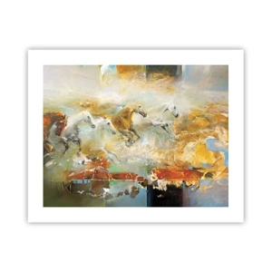 Affiche - Poster - Au galop vers la lumière - 50x40 cm