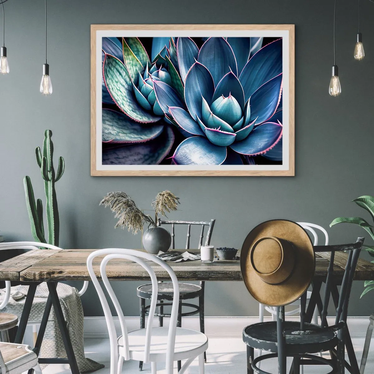 Affiche dans un chêne clair - Poster - Force vital - 40x30 cm