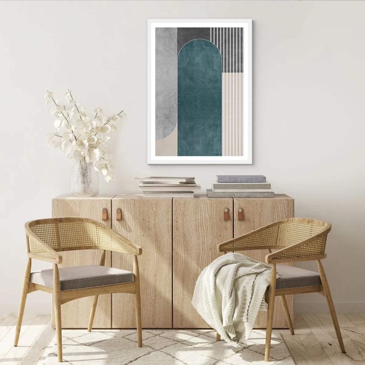 Affiche dans un cadre blanc - Poster - Composition de niveaux - 30x40 cm