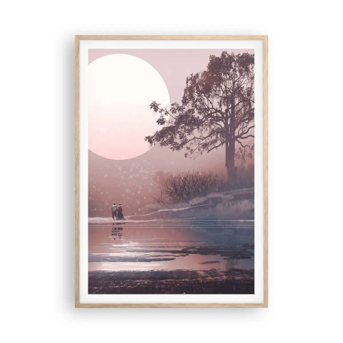 Affiche dans un chêne clair - Poster - Merveilles de la nuit - 70x100 cm