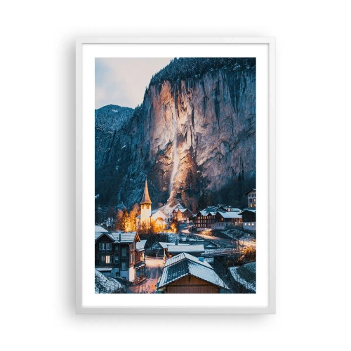 Affiche dans un cadre blanc - Poster - Esprit brillant de l'hiver - 50x70 cm