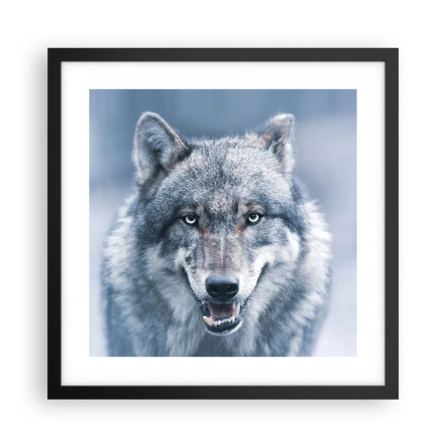 Affiche dans un cadre noir - Poster - Relèverez-vous le défi ? - 40x40 cm