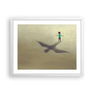 Affiche dans un cadre blanc - Poster - Héros du futur - 50x40 cm