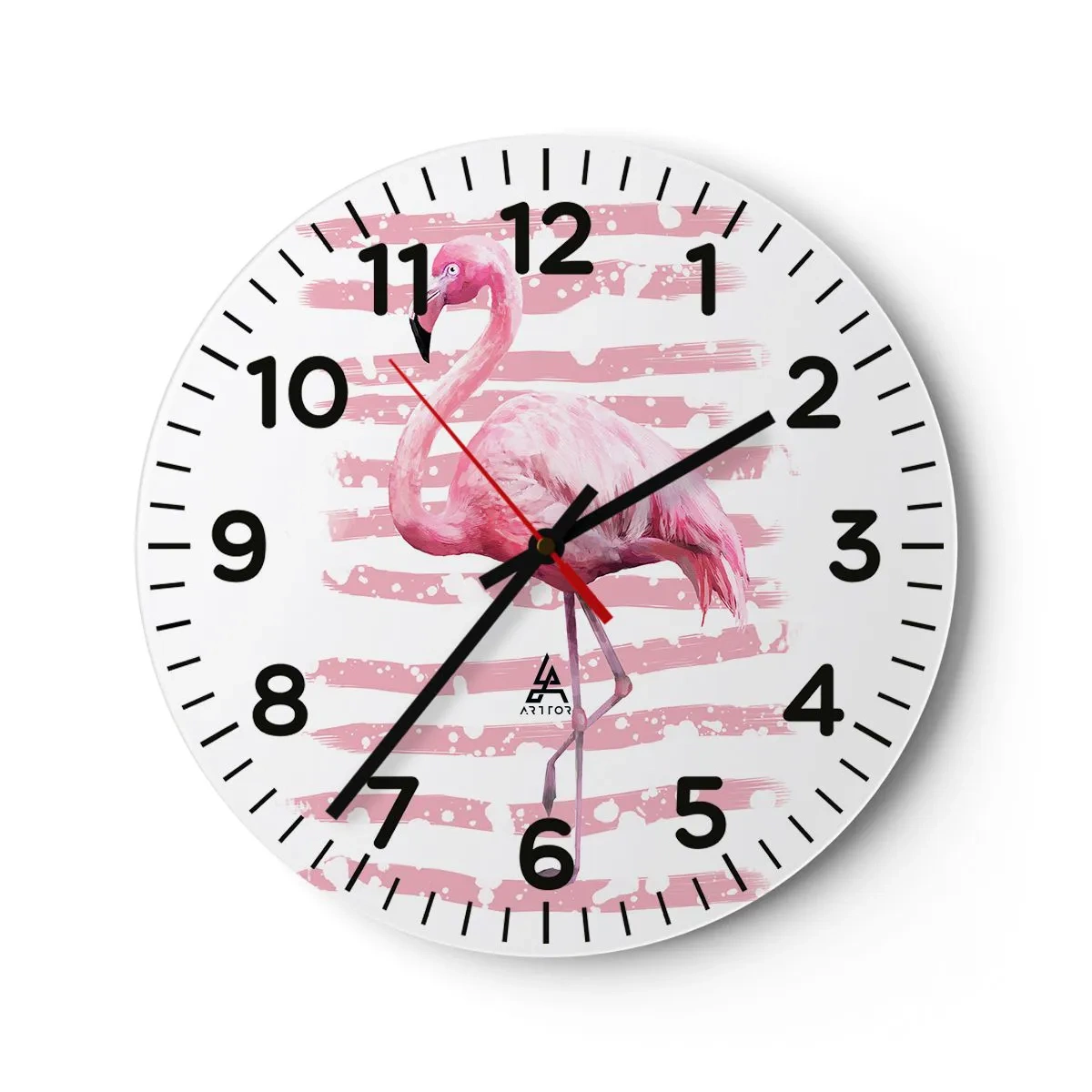Horloge murale - Pendule murale - Avec dignité, bien qu'en rose - 40x40 cm