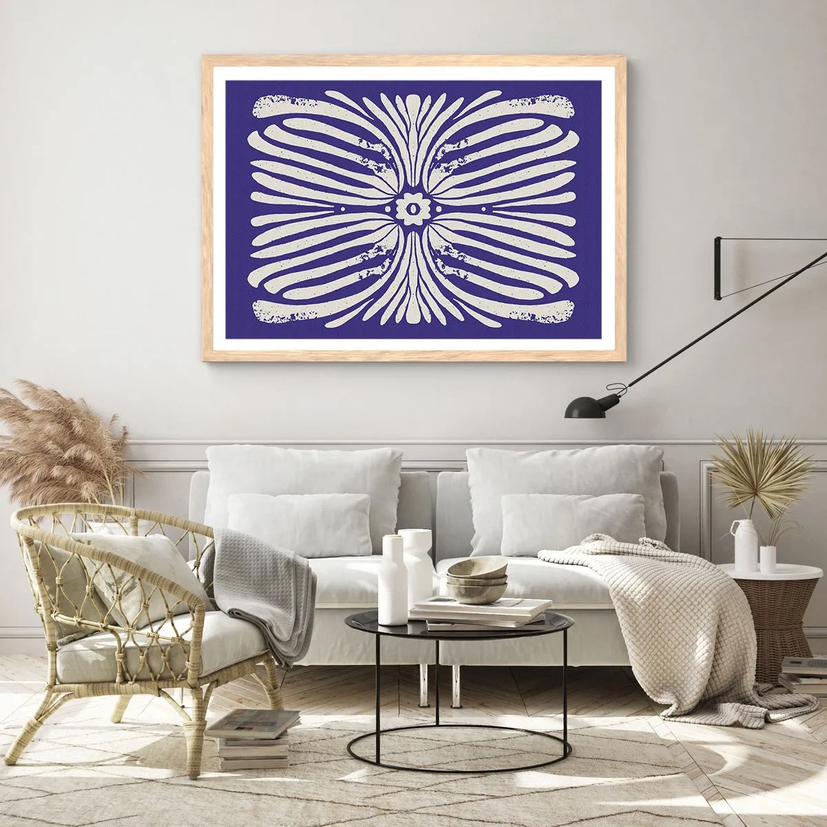 Affiche dans un chêne clair - Poster - Inspirations ethniques - 100x70 cm