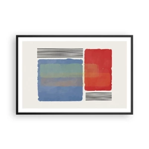 Affiche dans un cadre noir - Poster - Esprit et lettre de la géométrie - 91x61 cm