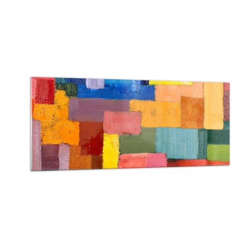 Impression sur verre - Image sur verre - Chacun est différent, tout est coloré - 100x40 cm