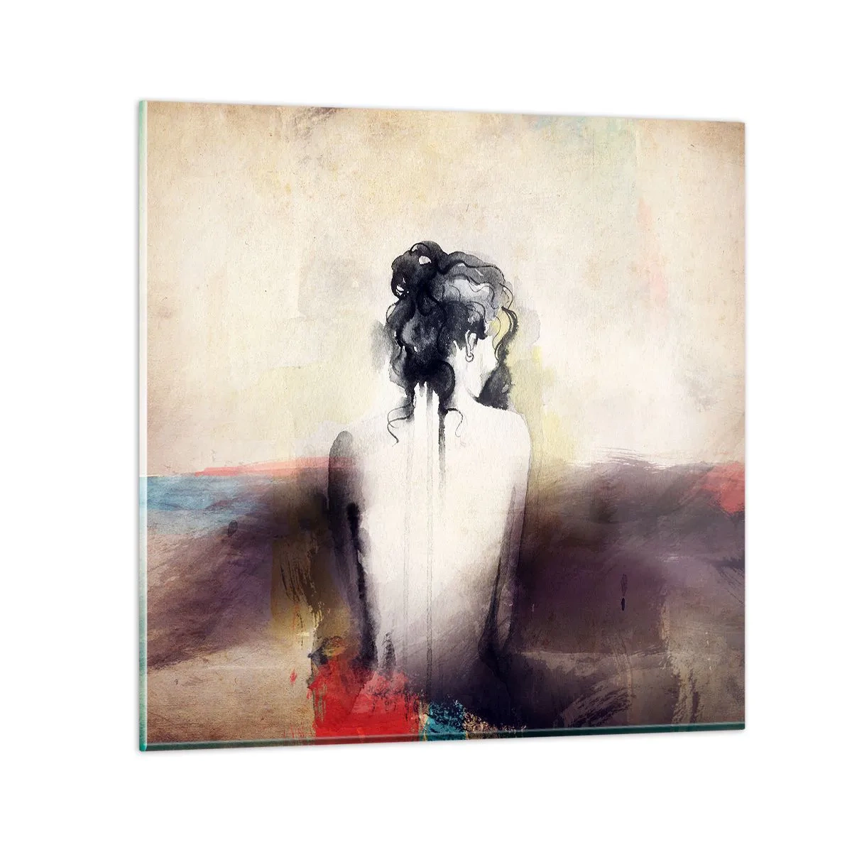 Impression sur verre - Image sur verre - Lignes lisses, formes ovales - 40x40 cm