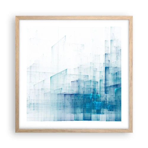 Affiche dans un chêne clair - Poster - Comment l’espace s’est formé - 50x50 cm