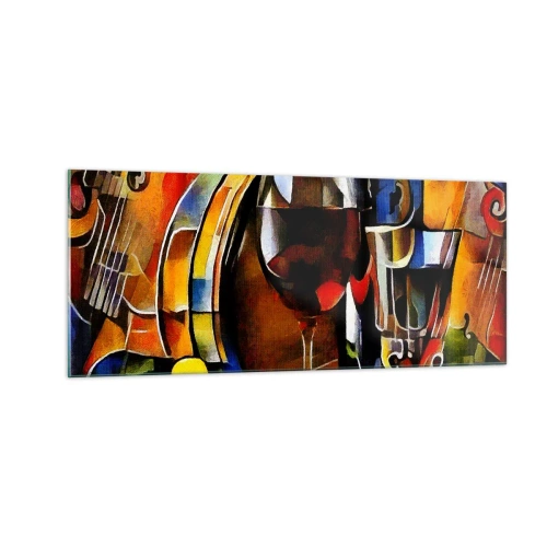 Impression sur verre - Image sur verre - Et le monde prend des couleurs - 100x40 cm