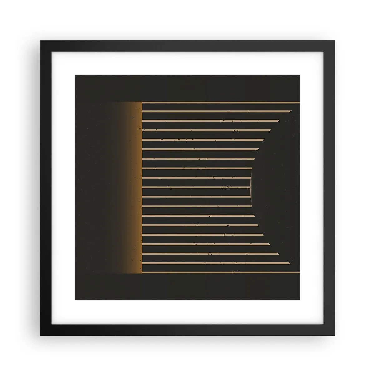 Affiche dans un cadre noir - Poster - Explorez les ténèbres - 40x40 cm