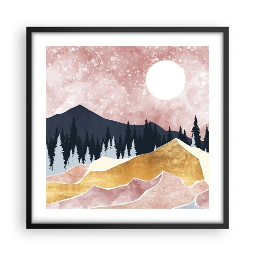 Affiche dans un cadre noir - Poster - Gardien de la nuit - 50x50 cm