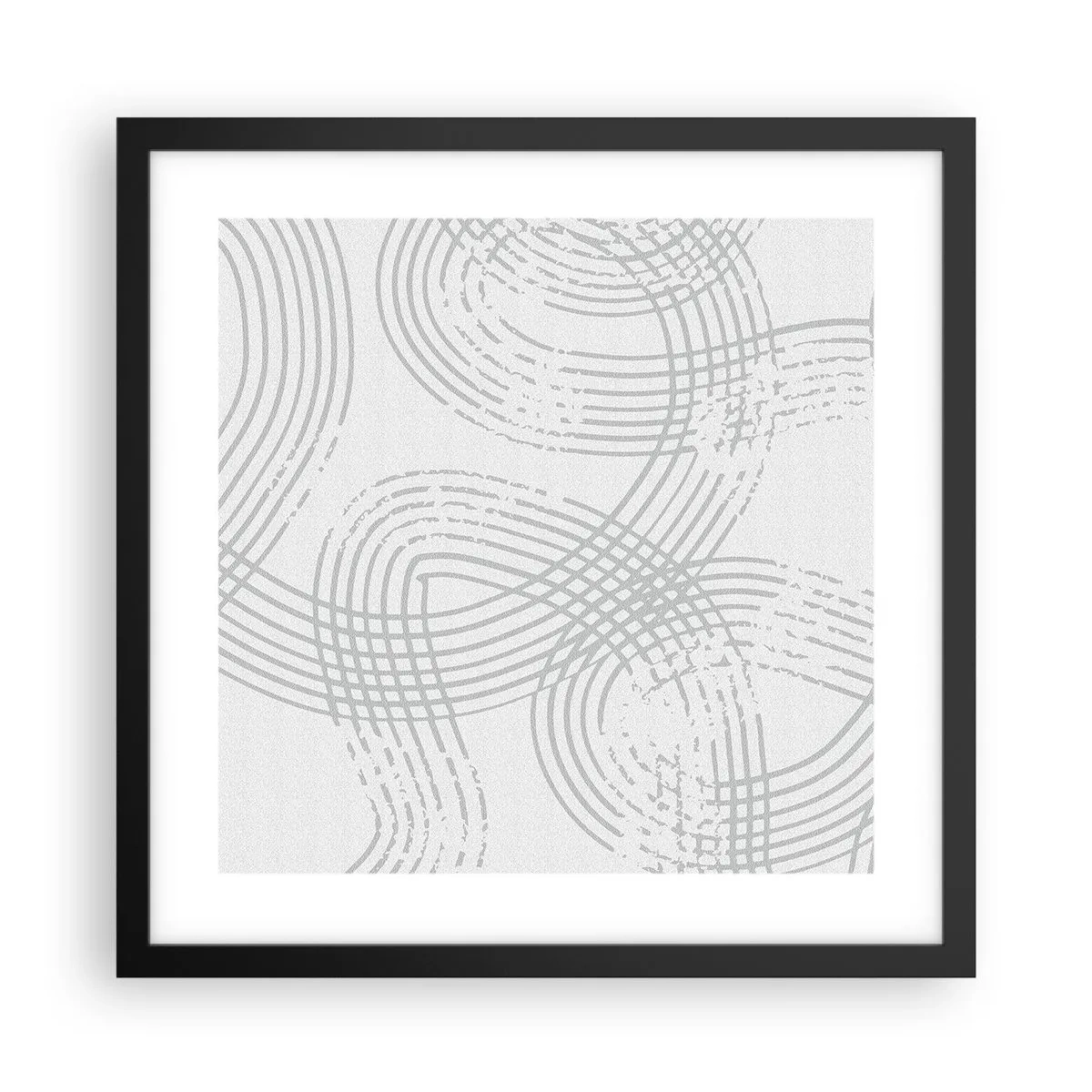 Affiche dans un cadre noir - Poster - Il n'y a pas de chemin droit - 40x40 cm