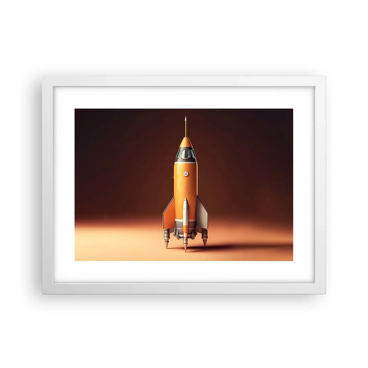 Affiche dans un cadre blanc - Poster - Ça commence par un rêve - 40x30 cm