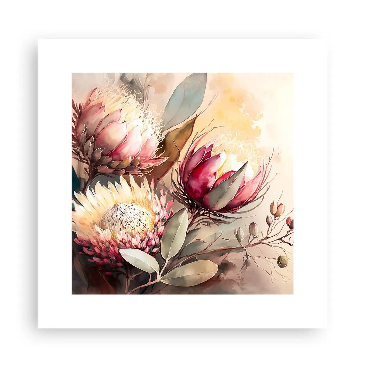 Affiche - Poster - De profil et de face - 30x30 cm