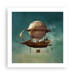 Affiche - Poster - Jules Verne vous salue - 50x50 cm