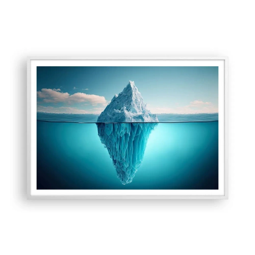 Affiche dans un cadre blanc - Poster - Reine de Glace - 100x70 cm