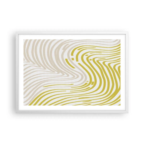 Affiche dans un cadre blanc - Poster - Une composition au léger virage - 70x50 cm