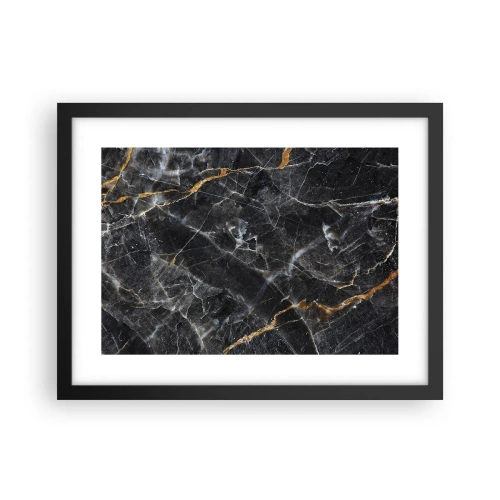 Affiche dans un cadre noir - Poster - La vie intérieure de la pierre - 40x30 cm